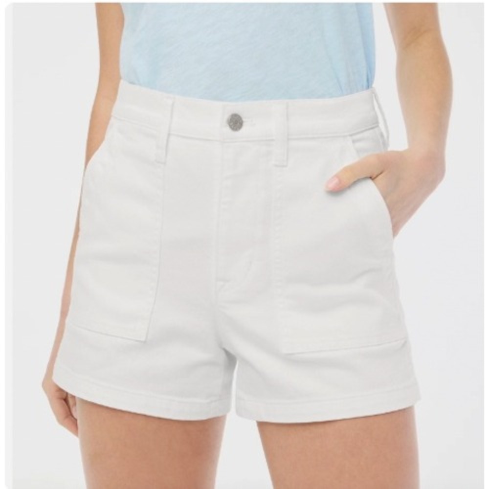 NEW J.Crew White Utility Shorts Size 28 NWT Cotton Stretch Denim Preppy Coastal